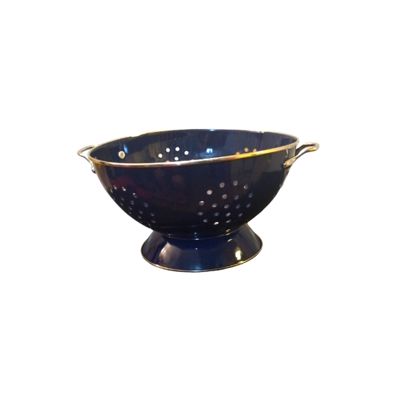Blue Powder Coated Enameled Colander - Picture 1 of 1
